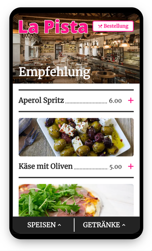 Digital menu