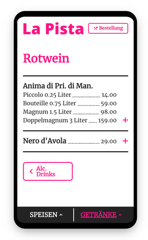 See variations in the Order app.